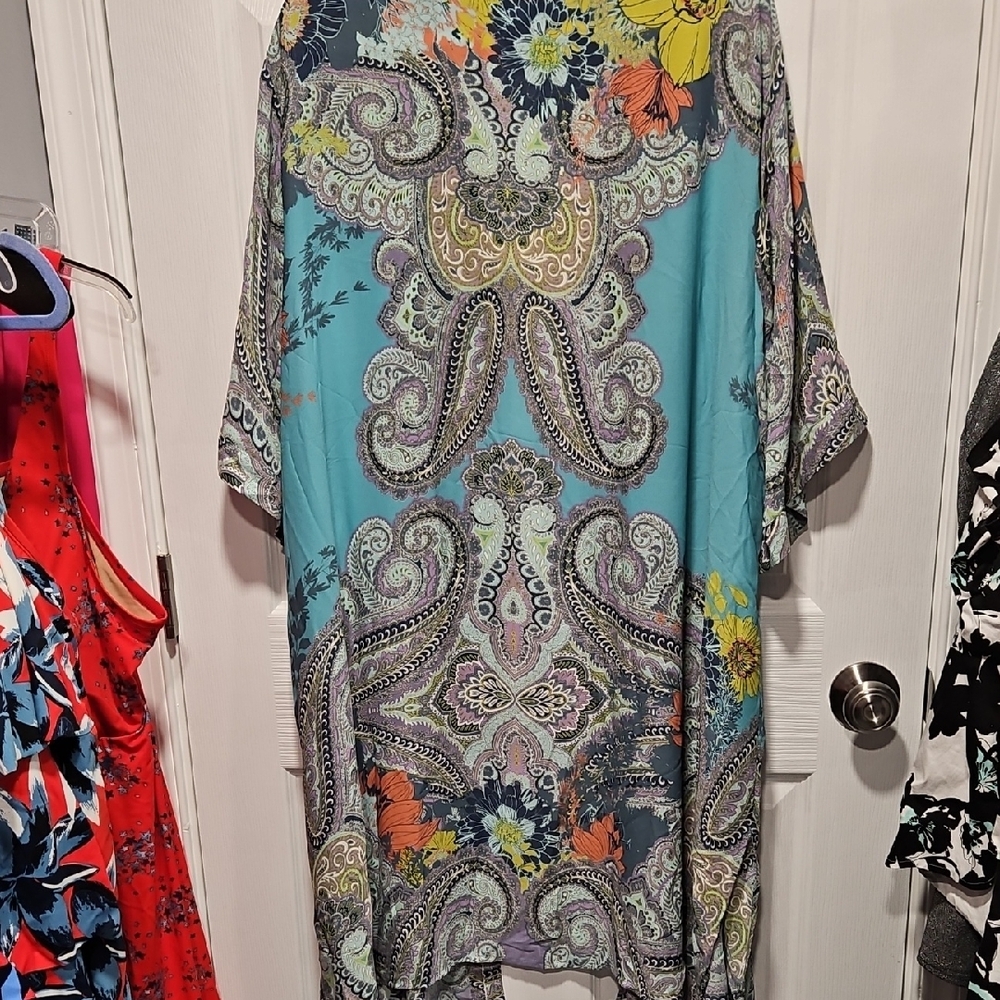 Catherines Multicolor Patterned Kimono - image 6